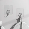 Bathroom hooks, transparent adhesive hooks without holes, transparent and traceless, strong adhesive hooks, and supermarket hooks behind doors Specification image